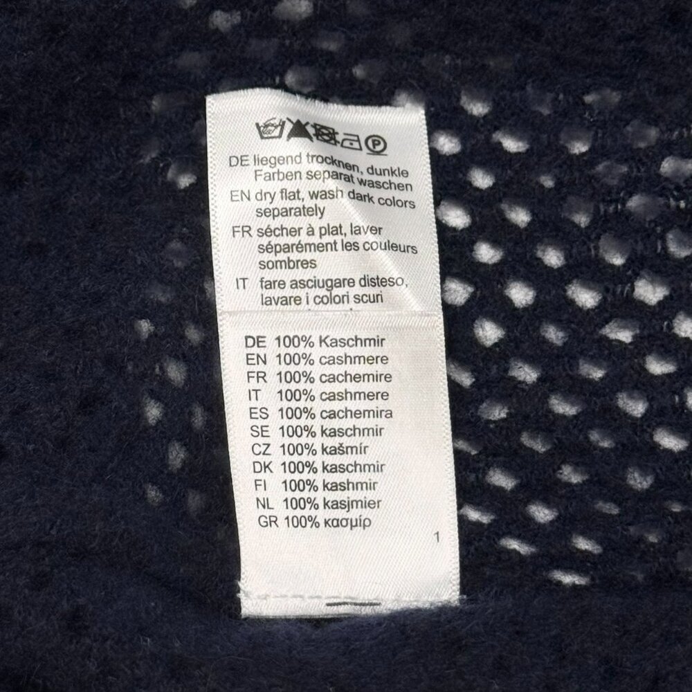Allude Womans 100% Cashmere Cardigan Sz M Open Knit Old Monet Minimalist Sheer - Picture 9 of 11
